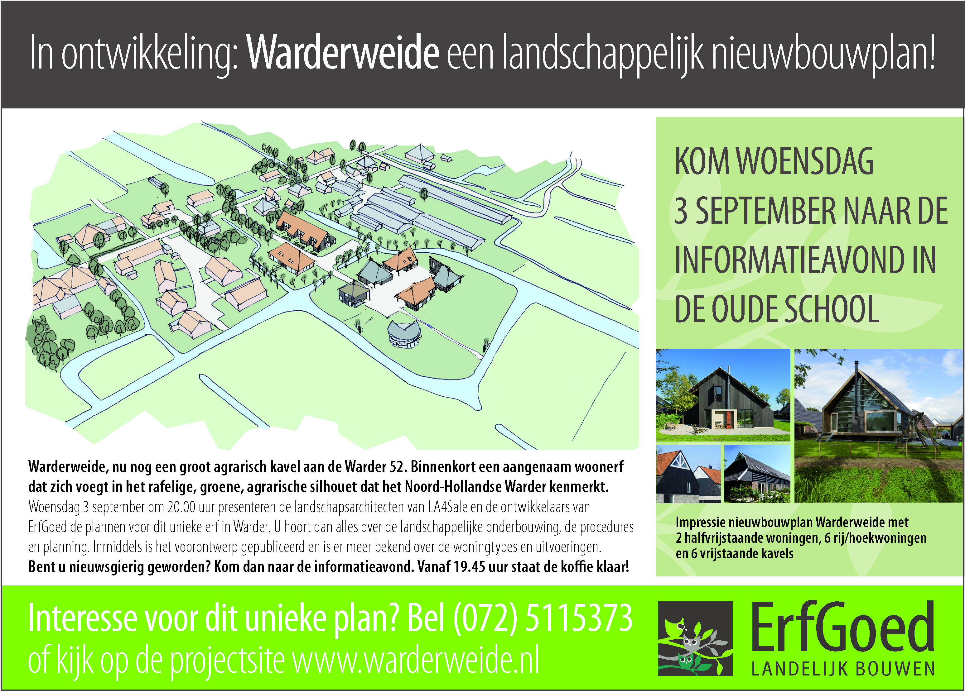 Uitnodiging informatieavond Warder Weide woensdag 3 september